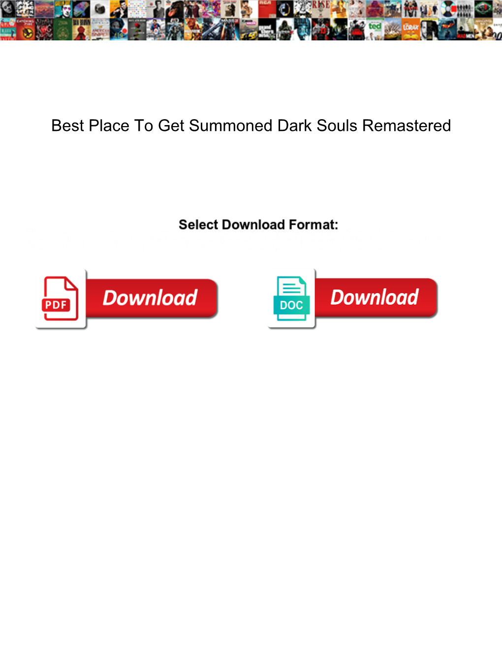 Best Place to Get Summoned Dark Souls Remastered