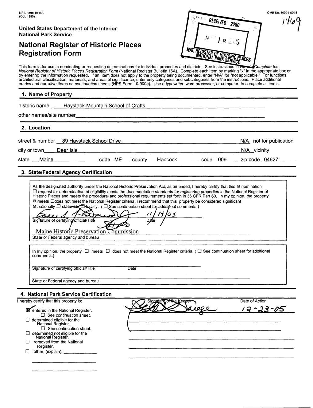 National Register of Historic Places Registration Form