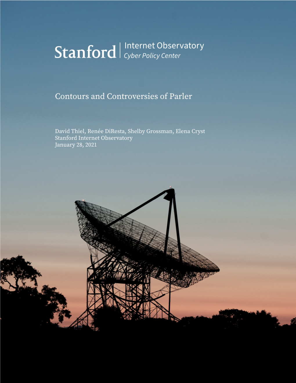Contours and Controversies of Parler Io.Stanford.Edu