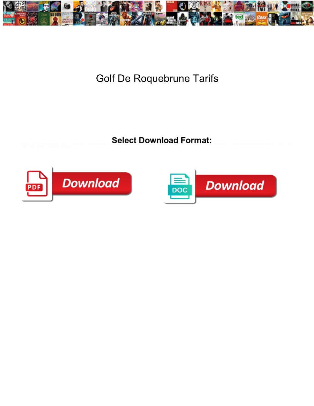 Golf De Roquebrune Tarifs