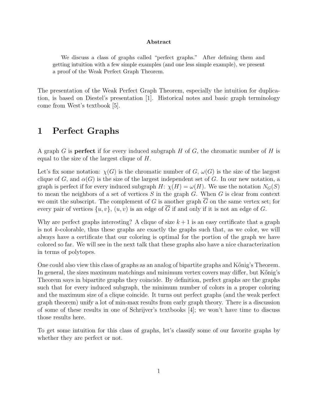 The Weak Perfect Graph Theorem