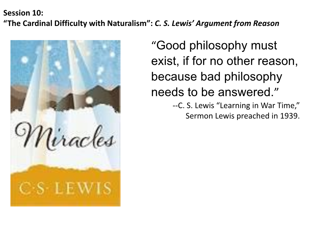 CS Lewis on the Meaning of Life