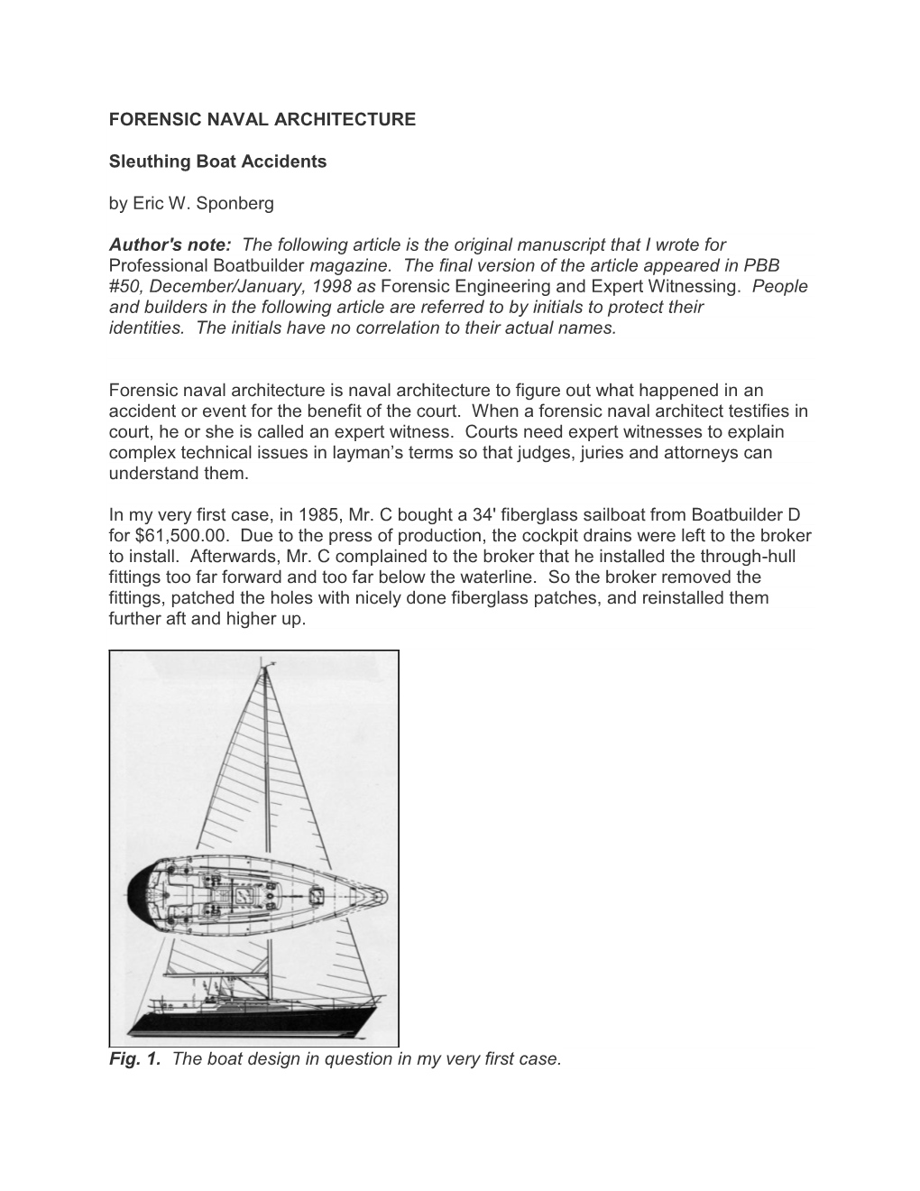 Forensic Naval Architecture – Sleuthing Boat