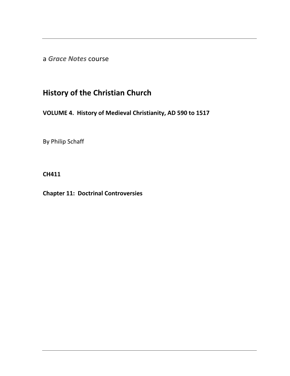 History of the Christian Church*