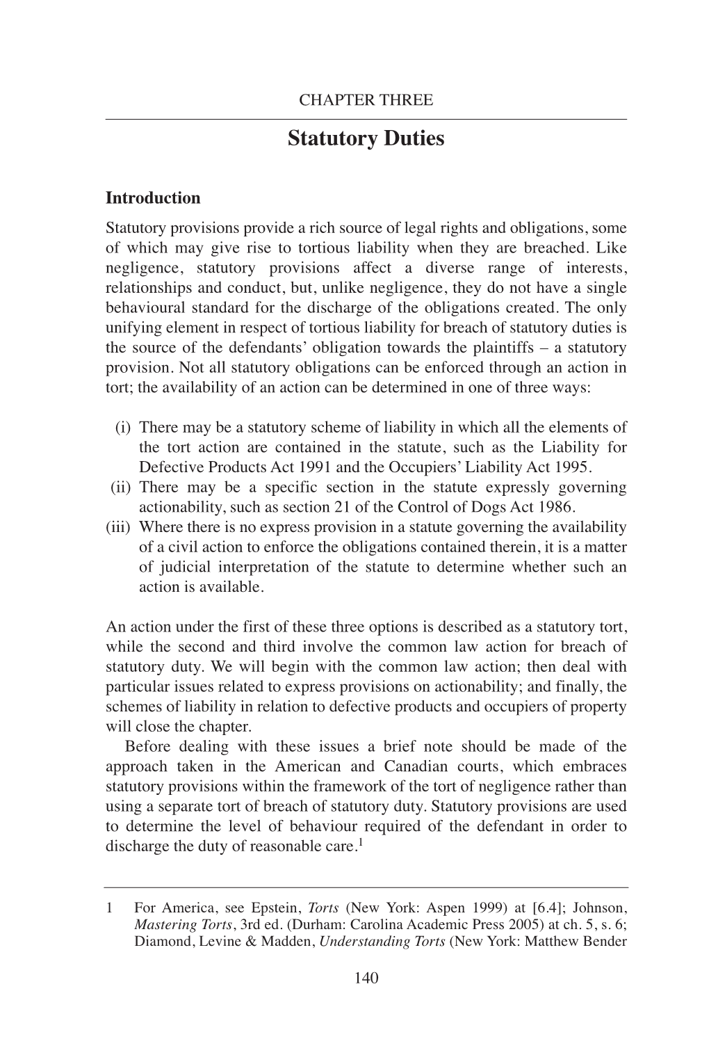 Torts - 3Rd Edition:01 Tts Negligence.Qxd 19/07/2009 23:08 Page 140