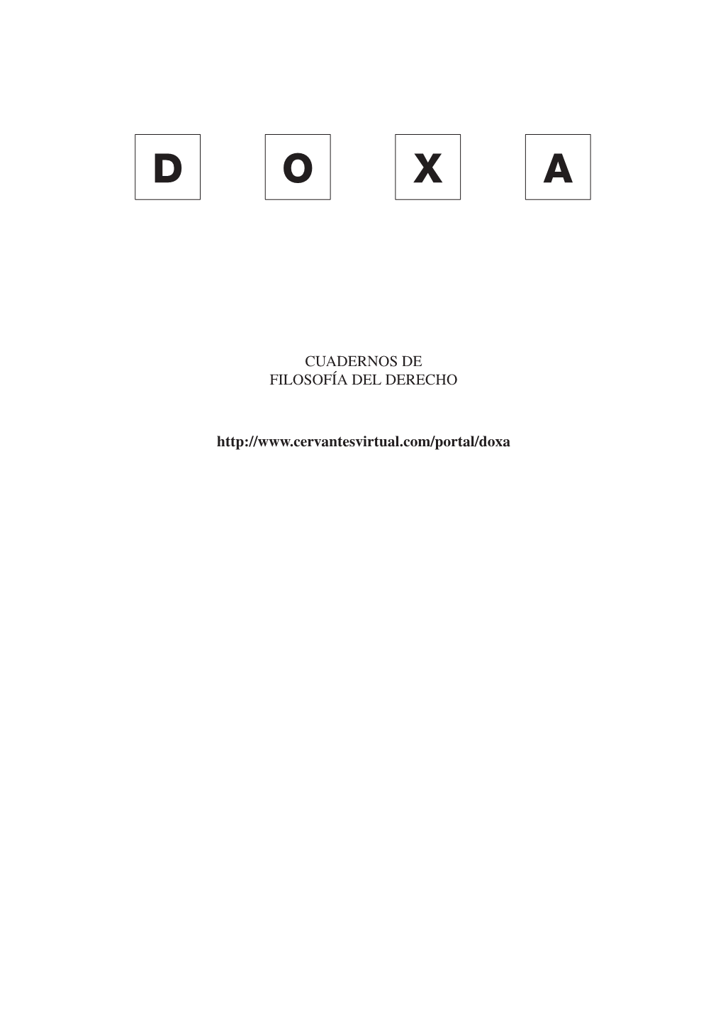 Doxa. Cuadernos De Filosofía Del Derecho. Núm. 37, 2014