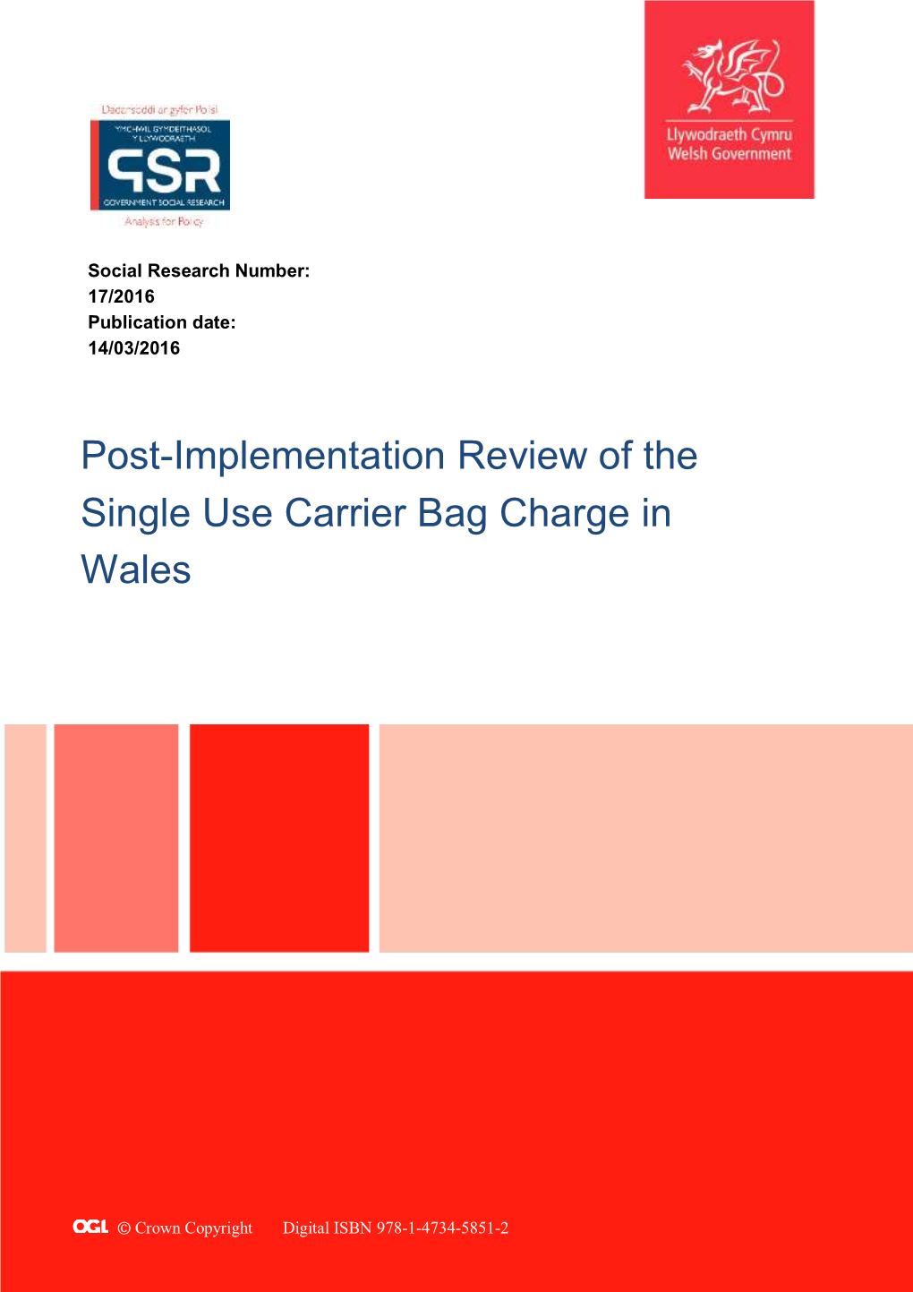 Post-Implementation Review of the Single Use Carrier Bag Charge in Wales