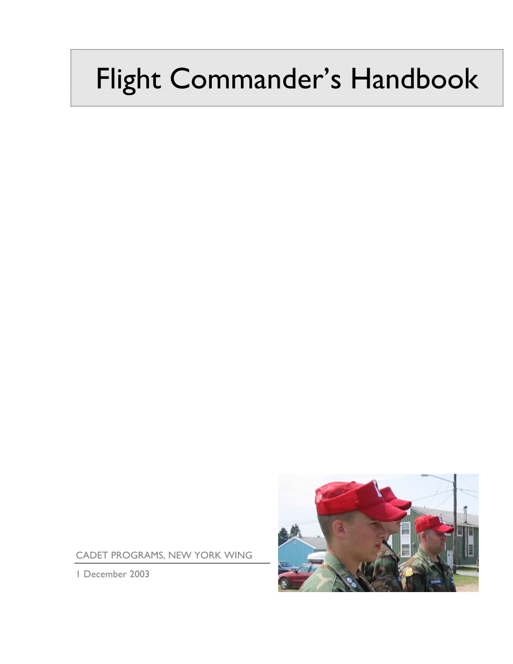 Flight Commander's Handbook