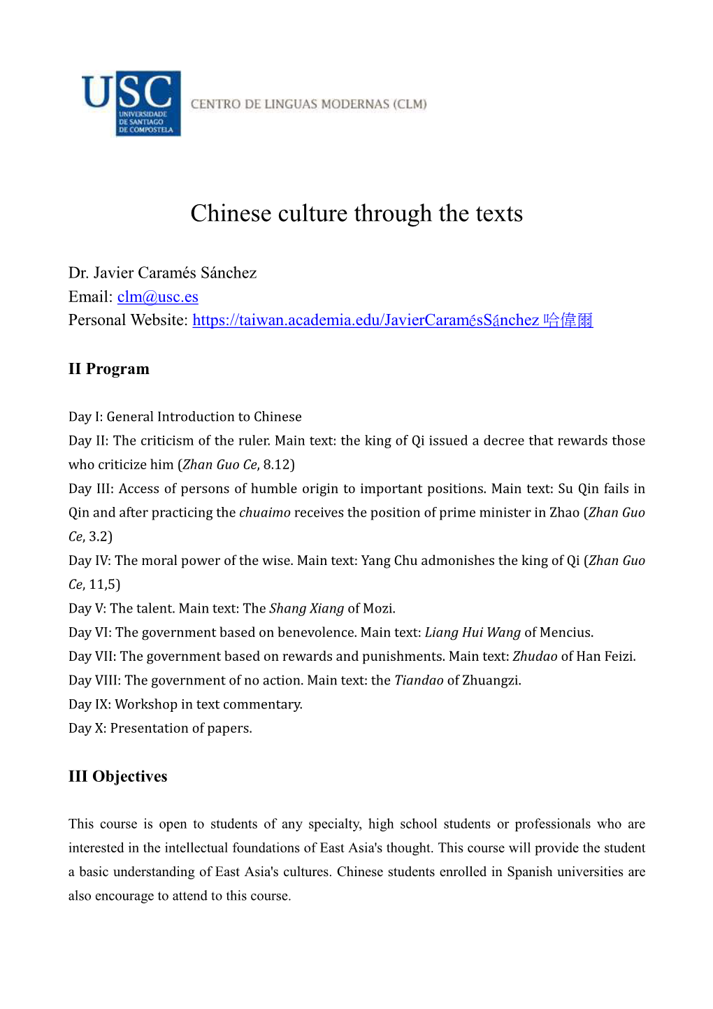 Chinese Culture Through the Texts