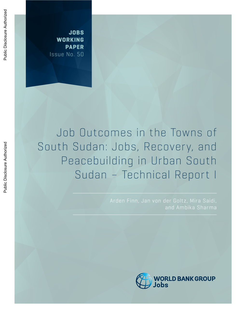 Jobs, Recovery, and Peacebuilding in Urban South Sudan