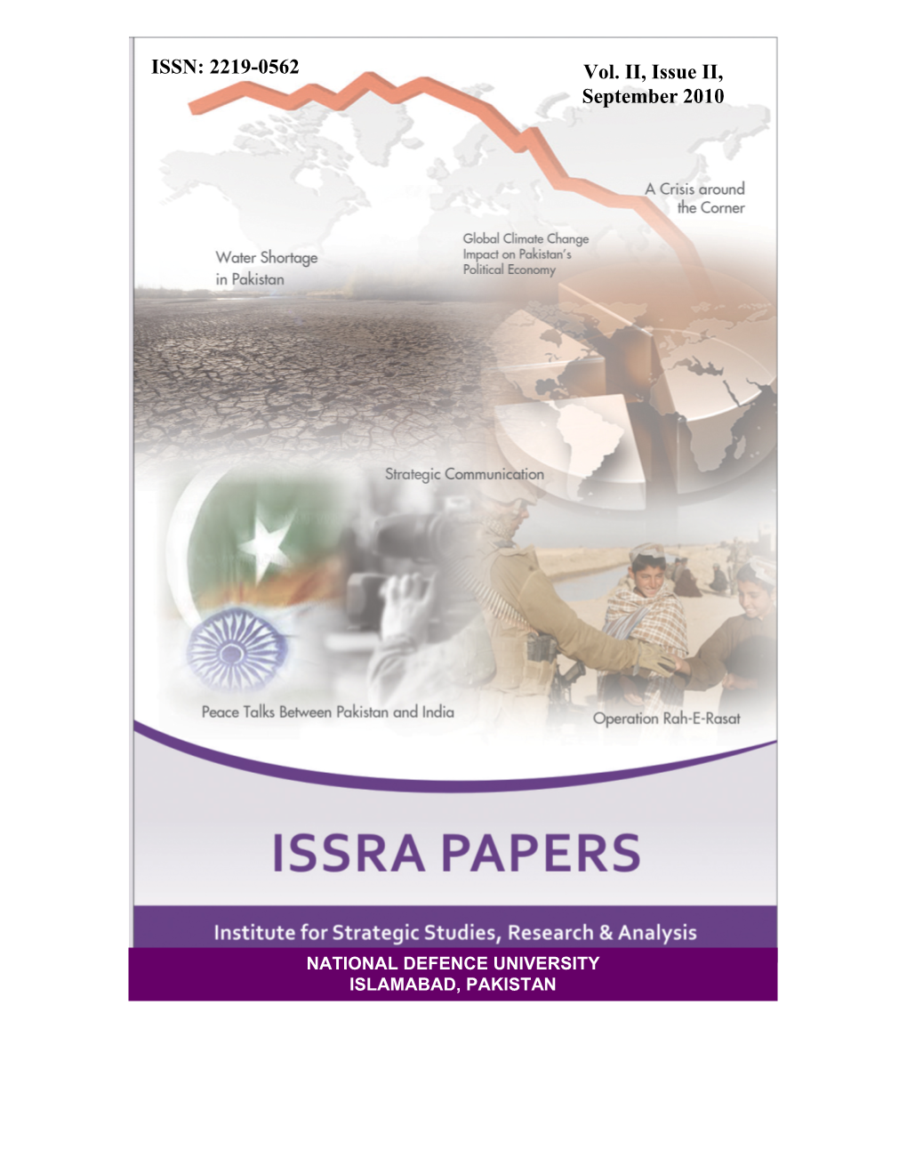 ISSRA PAPERS Institute for Strategic Studies, Research & Analysis National Defence University, Islamabad