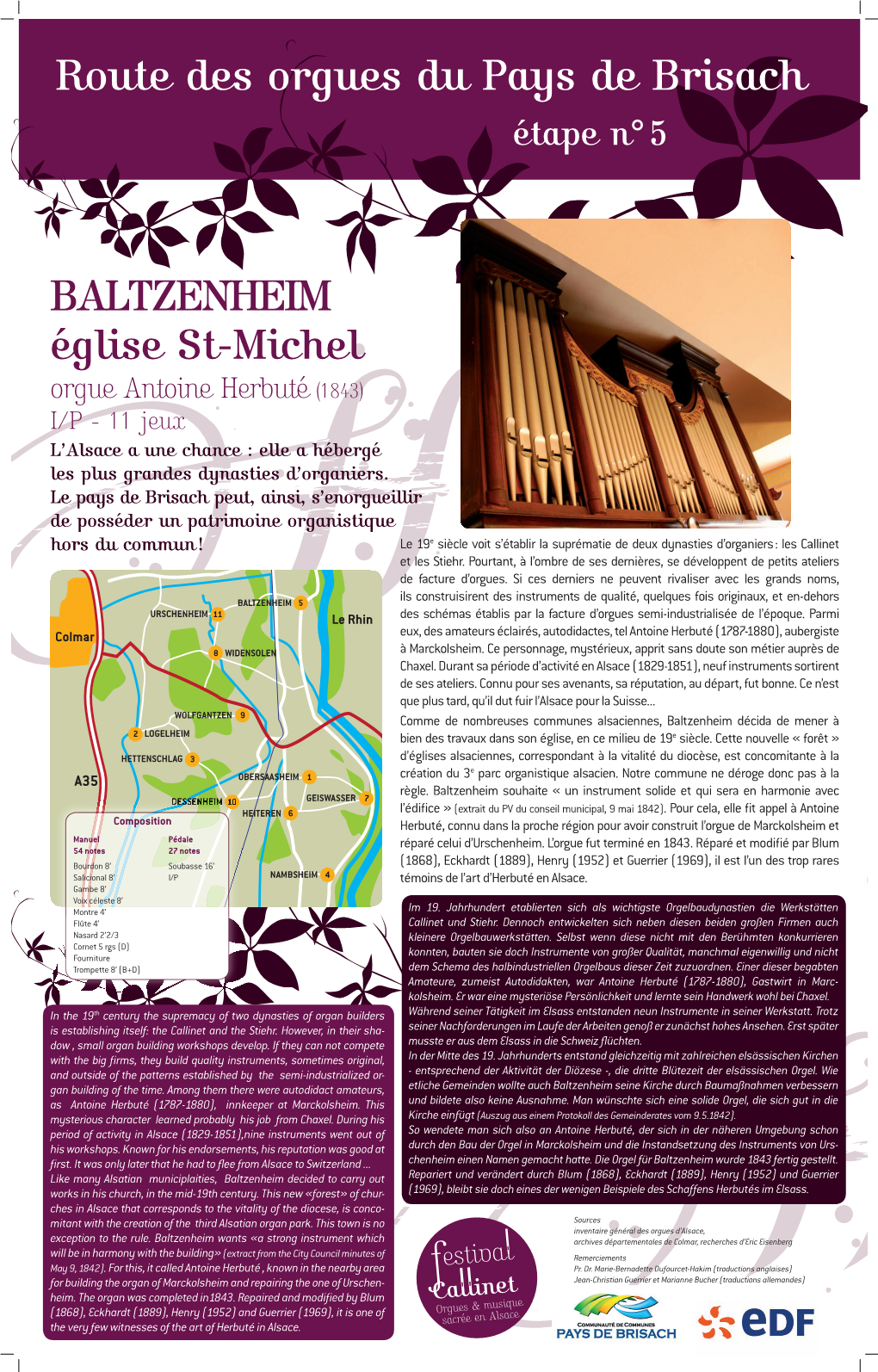 Route Des Orgues Du Pays De Brisach BALTZENHEIM