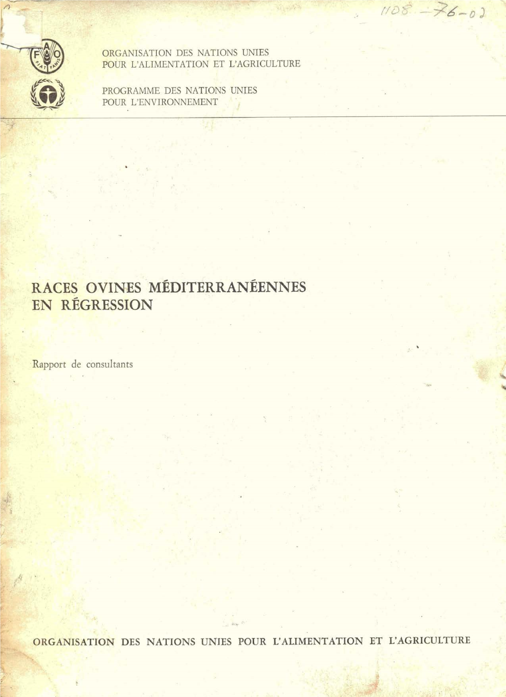 Races Ovines Mediterraneennes En Regression