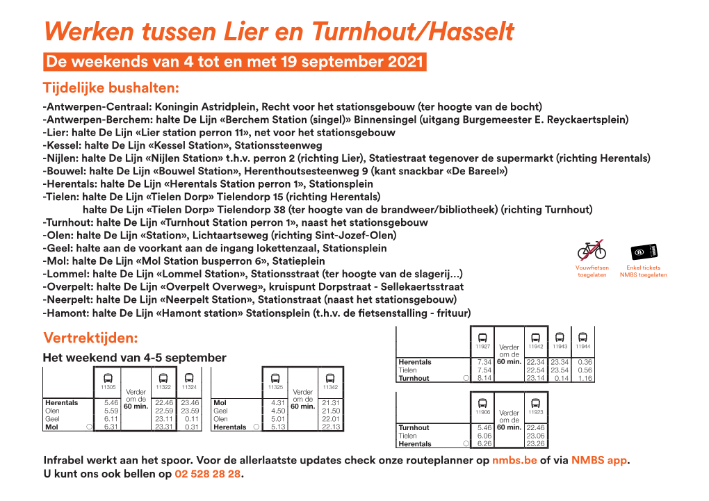 Werken Tussen Lier En Turnhout/Hasselt