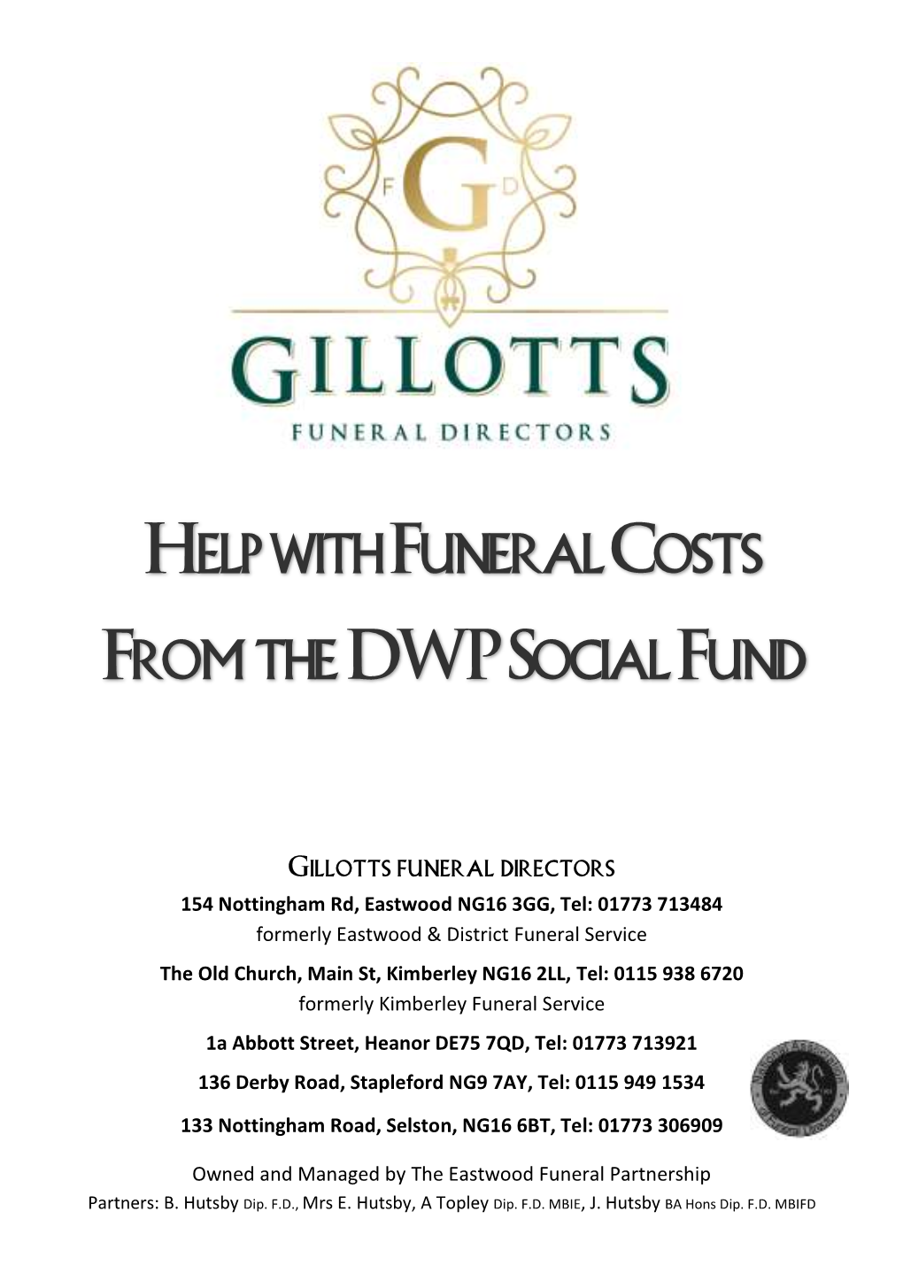 Help with Funeral Costs from the DWP Social Fund