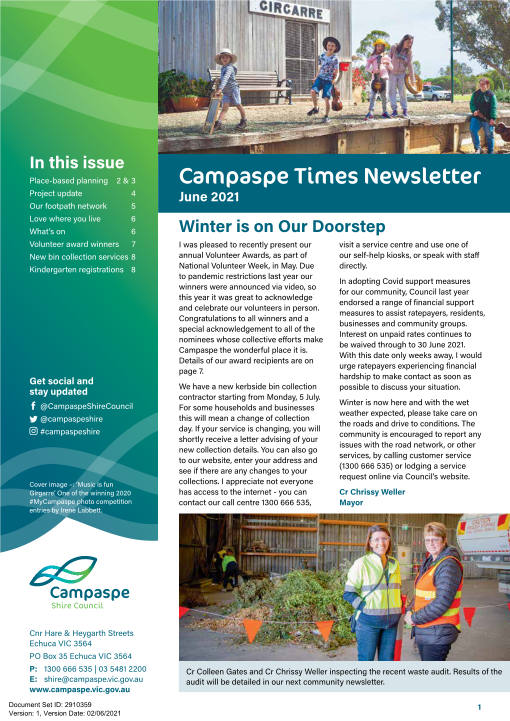 ECM 2910359 V1 Campaspe Times Community Newsletter June 2021