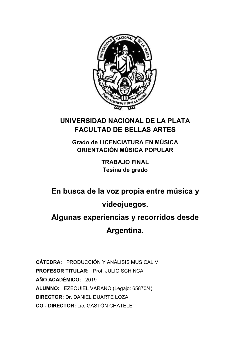 En Busca De La Voz Propia Entre Música Y Videojuegos. Algunas Experiencias Y Recorridos Desde Argentina