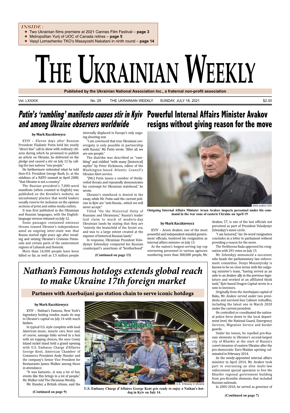 The Ukrainian Weekly, 2021