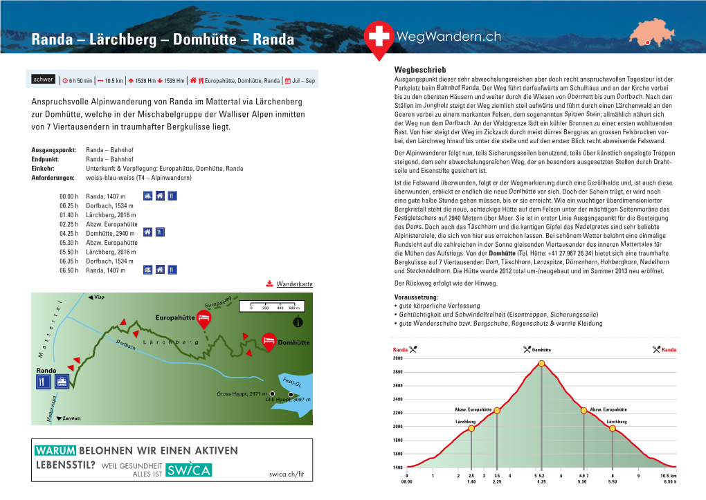 Lärchberg – Domhütte – Randa