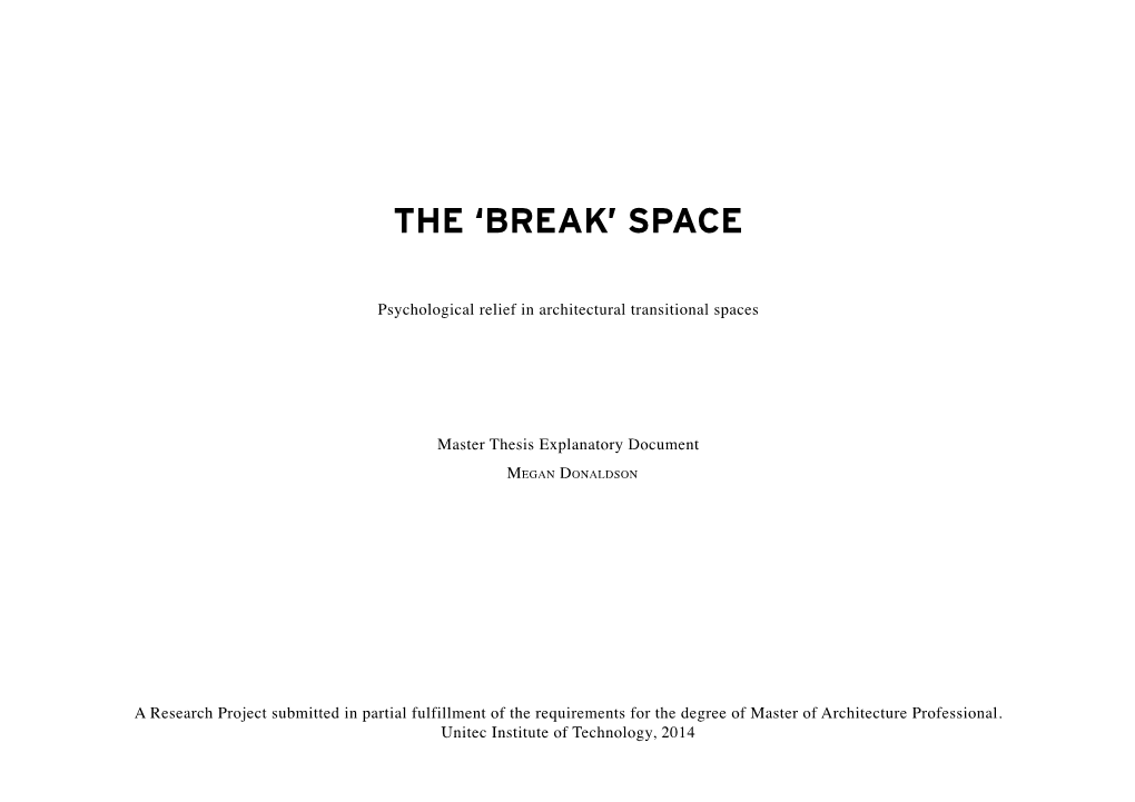 The 'Break' Space