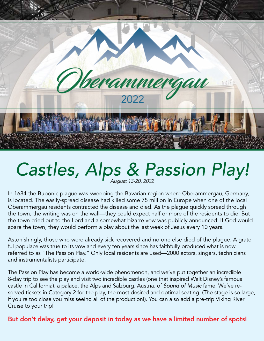 Castles, Alps & Passion Play!