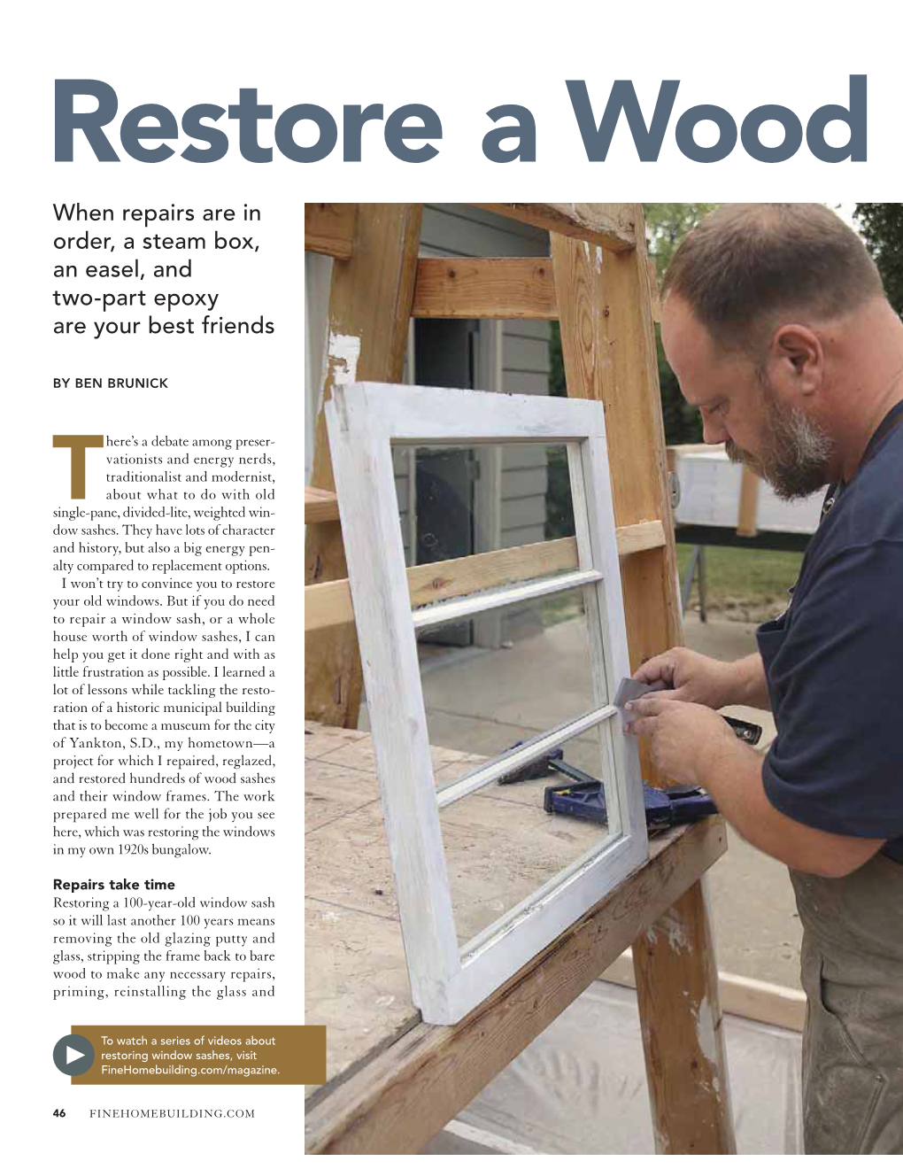 Restore a Wood Window Sash