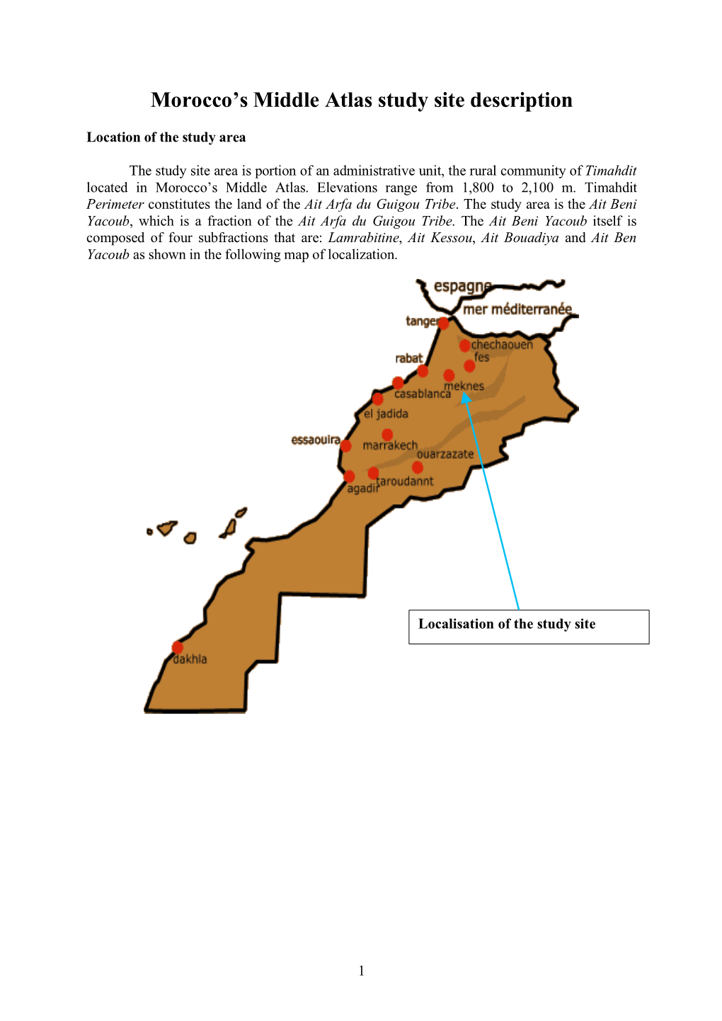 Study Area Morocco