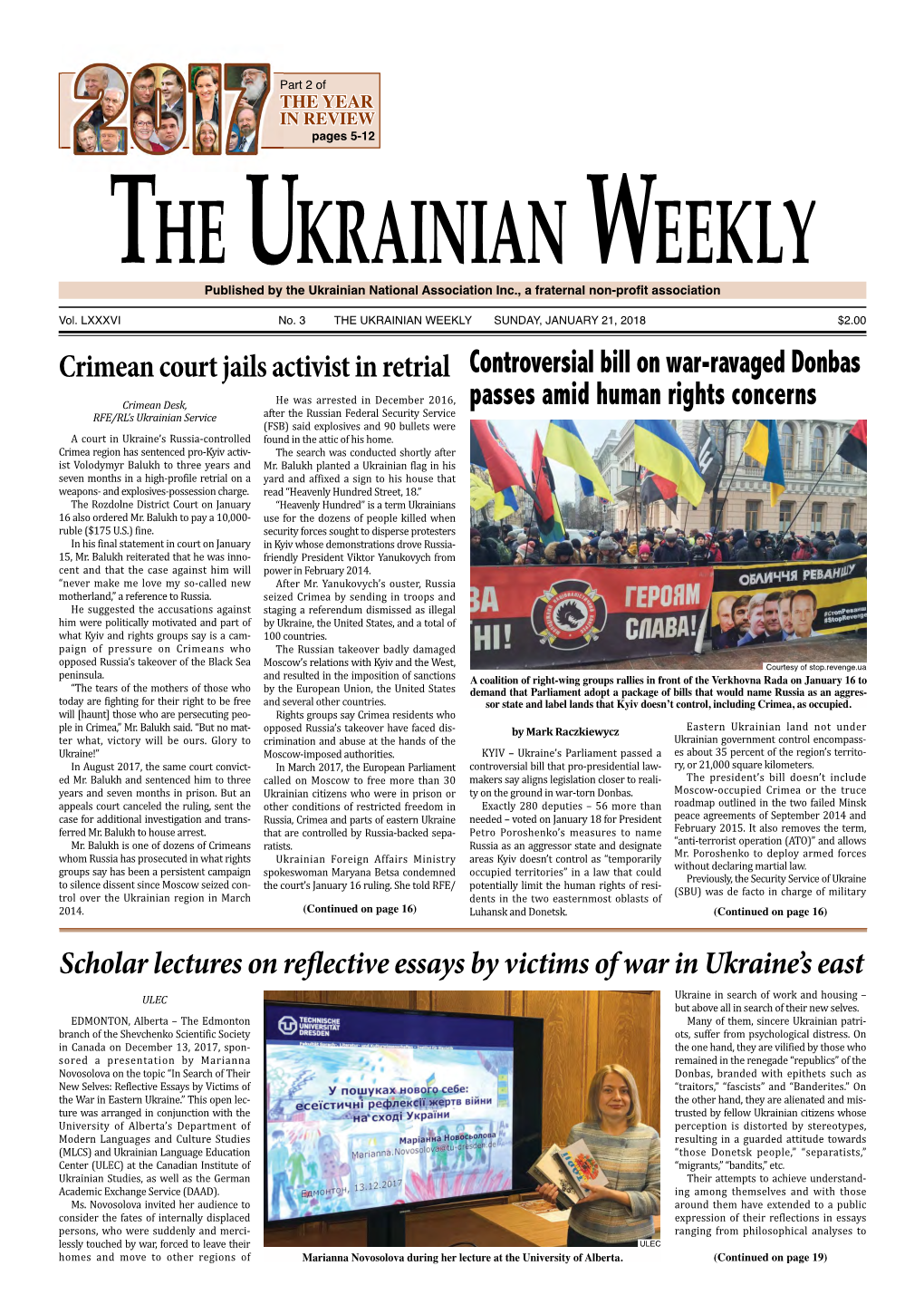 The Ukrainian Weekly, 2018