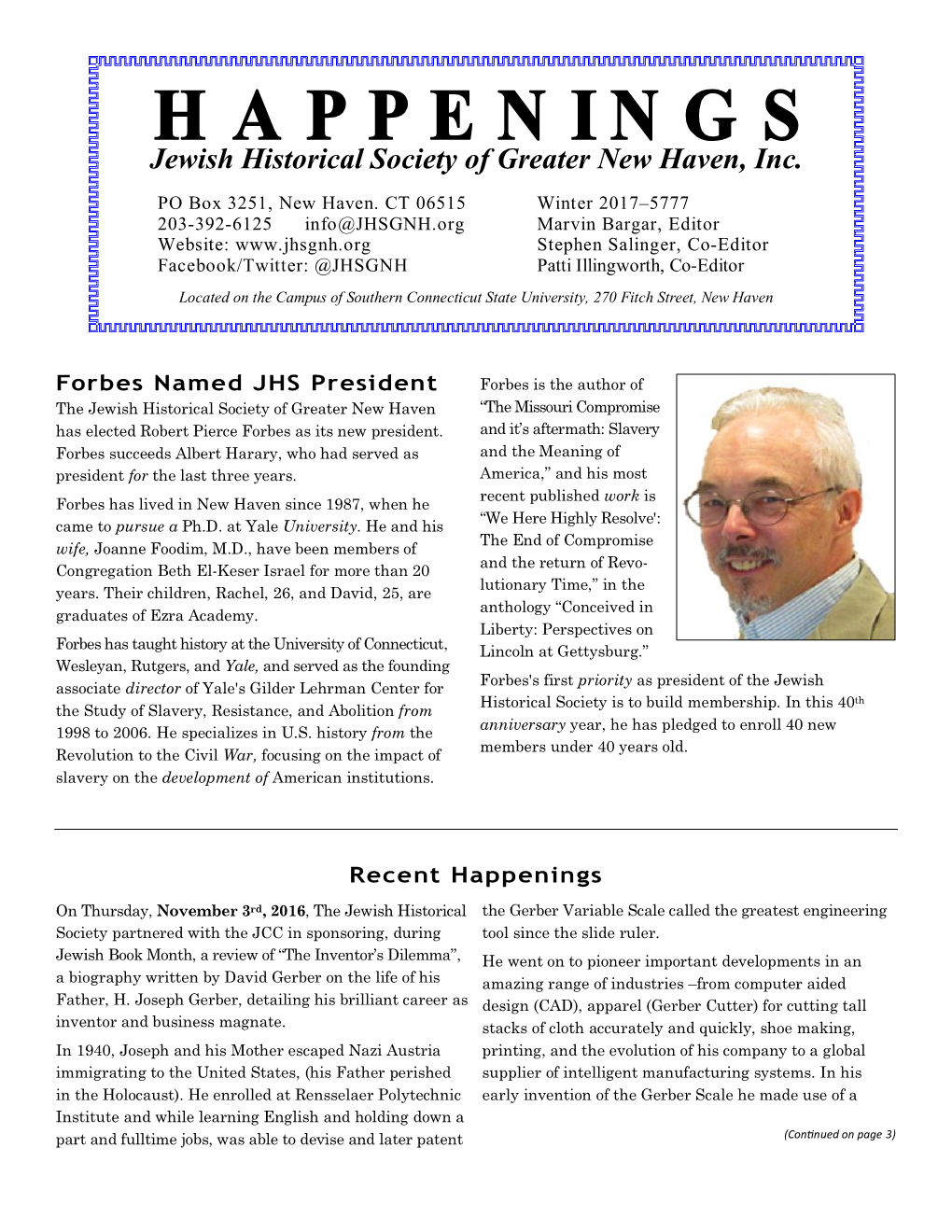 Jewish Historical Society of Greater New Haven, Inc