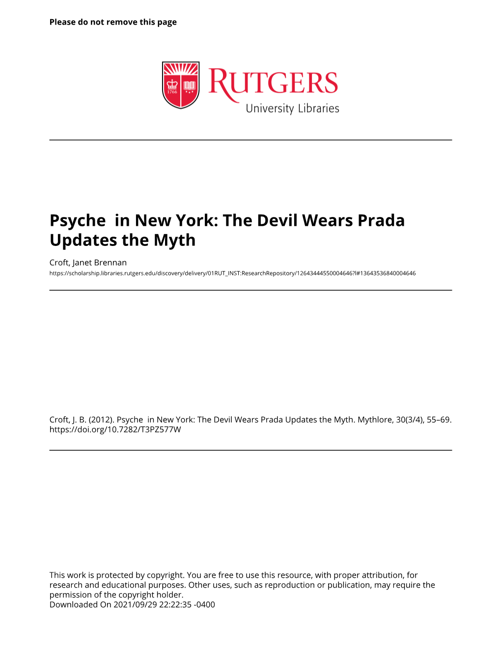 The Devil Wears Prada Updates the Myth