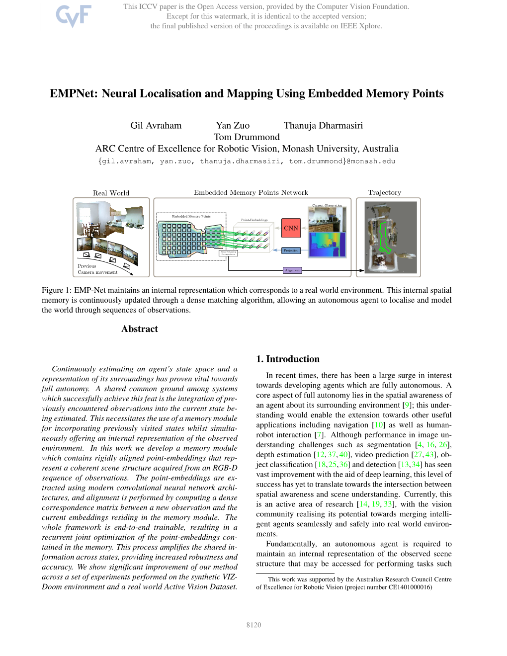 Empnet: Neural Localisation and Mapping Using Embedded Memory Points