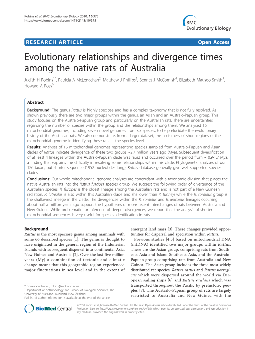 Evolutionary Relationships and Divergence Times Among the Native