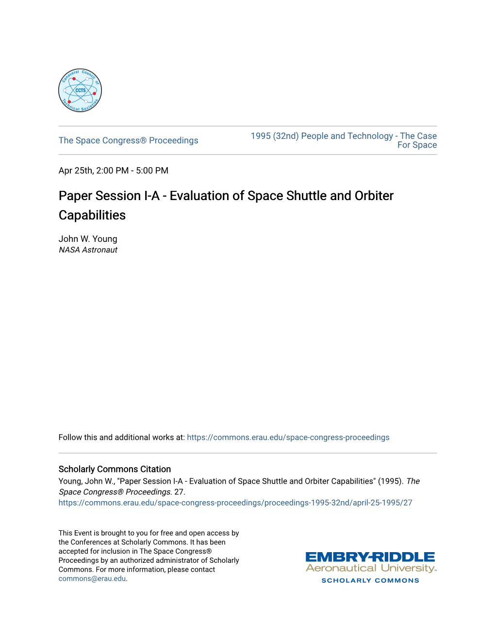 Evaluation of Space Shuttle and Orbiter Capabilities