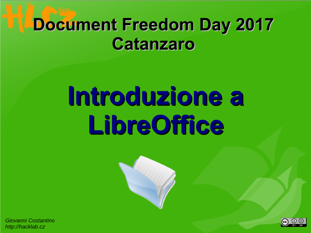 Introduzione a Libreoffice