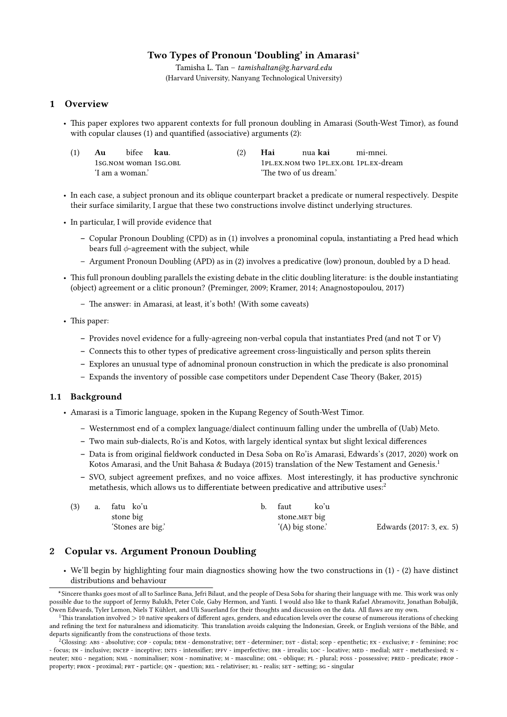 Two Types of Pronoun 'Doubling'