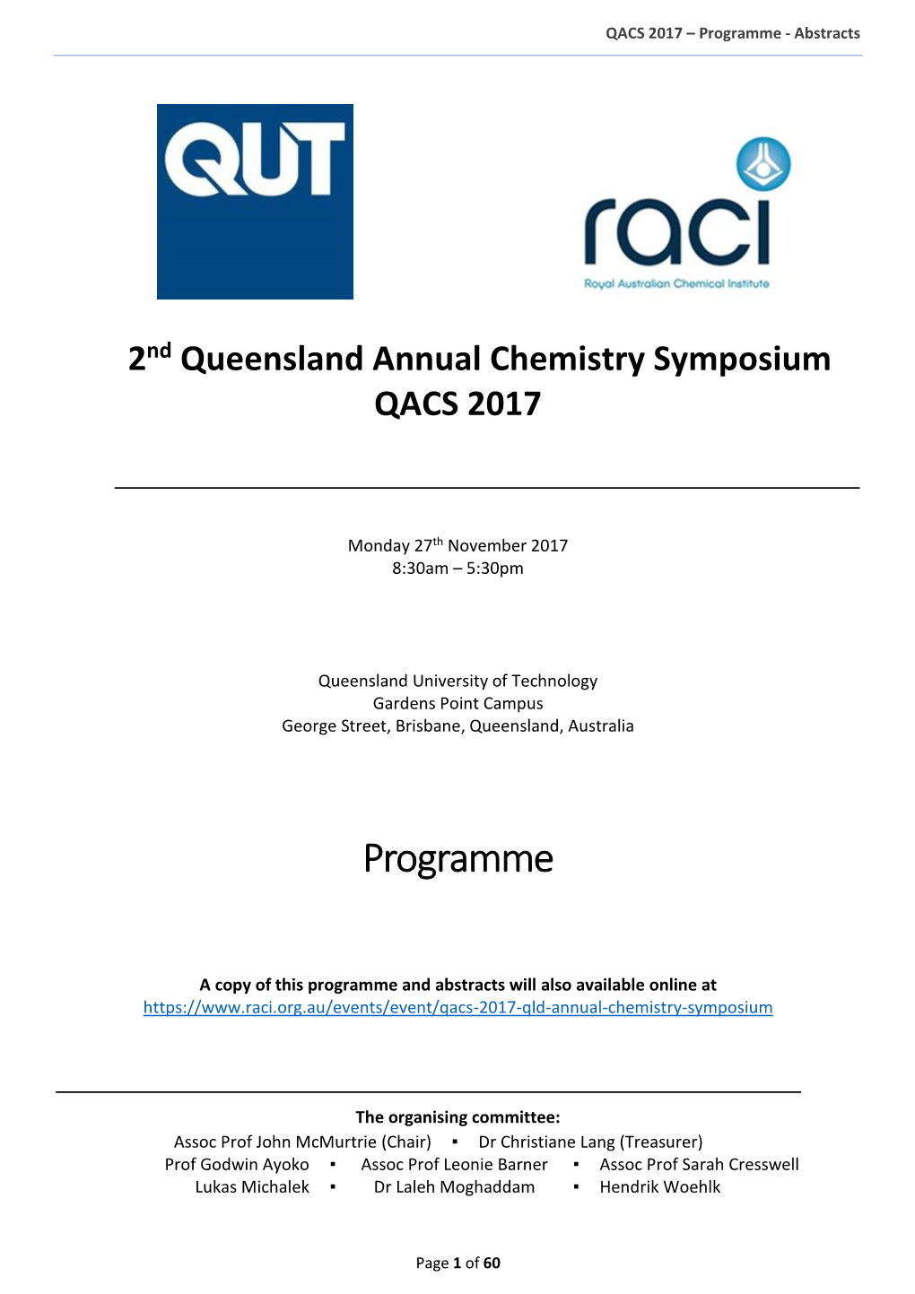 QACS 2017 – Programme - Abstracts