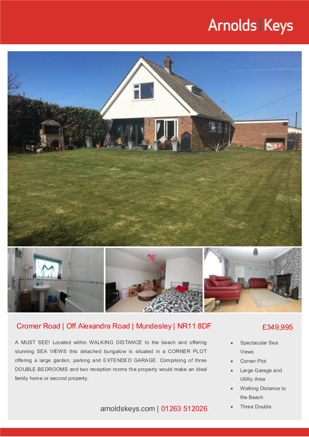 Cromer Road | Off Alexandra Road | Mundesley | NR11 8DF £349,995