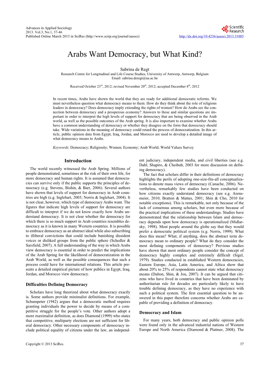 Arabs Want Democracy, but What Kind?