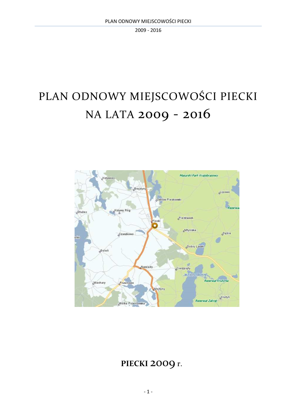 Plan Odnowy Miejscowosci Piecki
