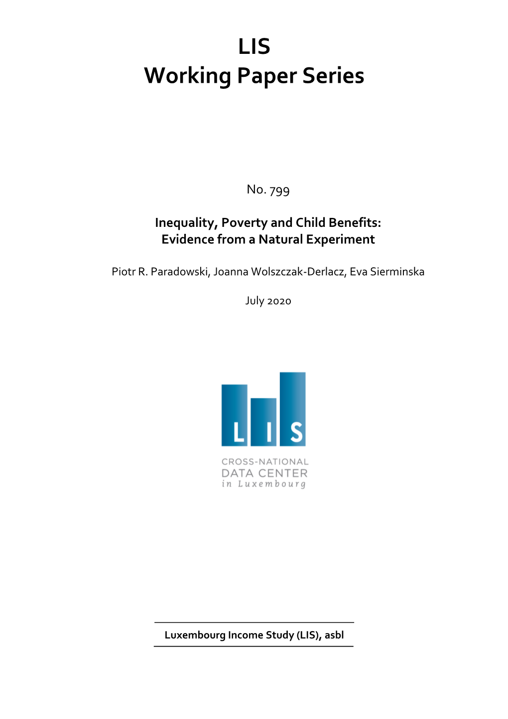 Inequality, Poverty and Child Benefits: Evidence from a Natural Experiment