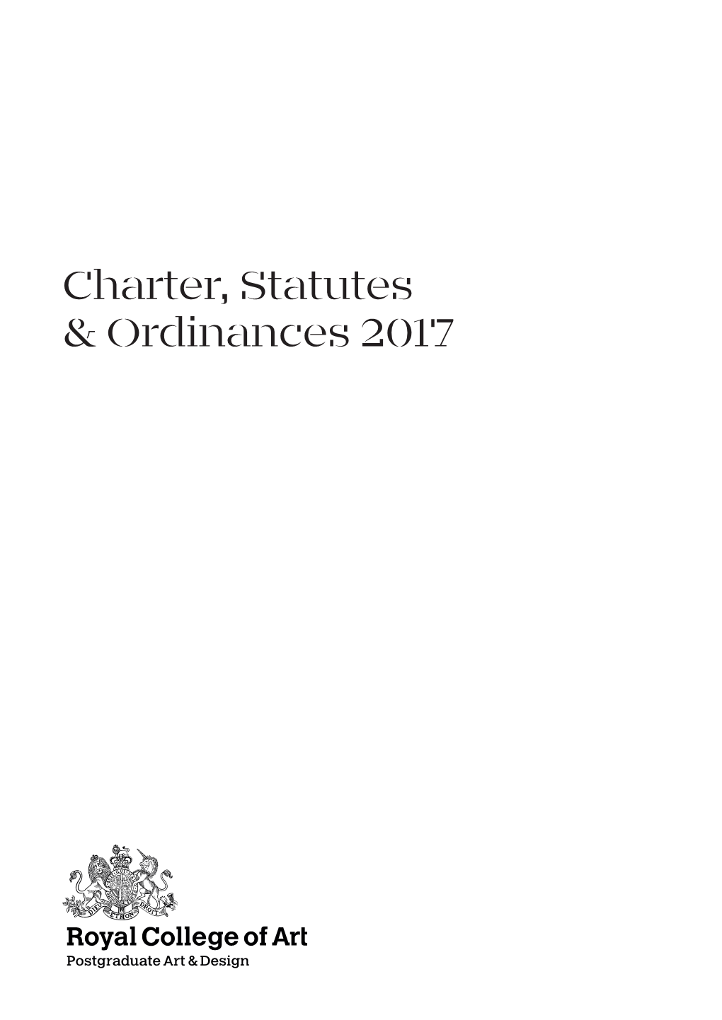Charter, Statutes & Ordinances 2017