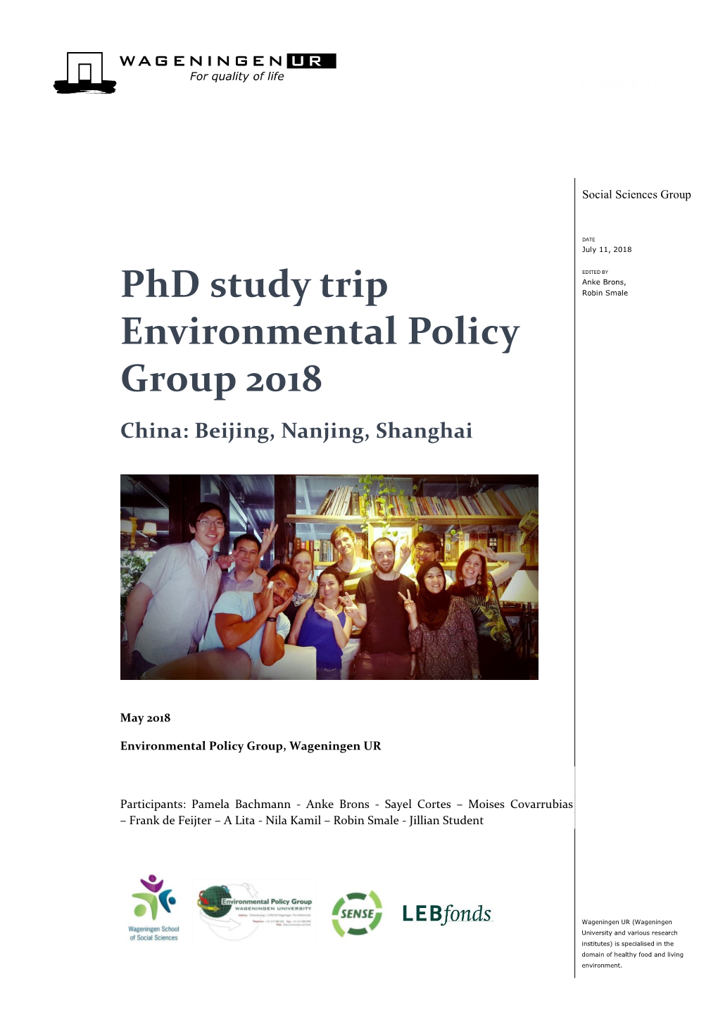 Phd China Study Visit