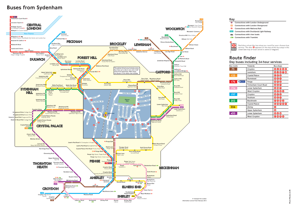 Buses from Sydenham SHIRLEY