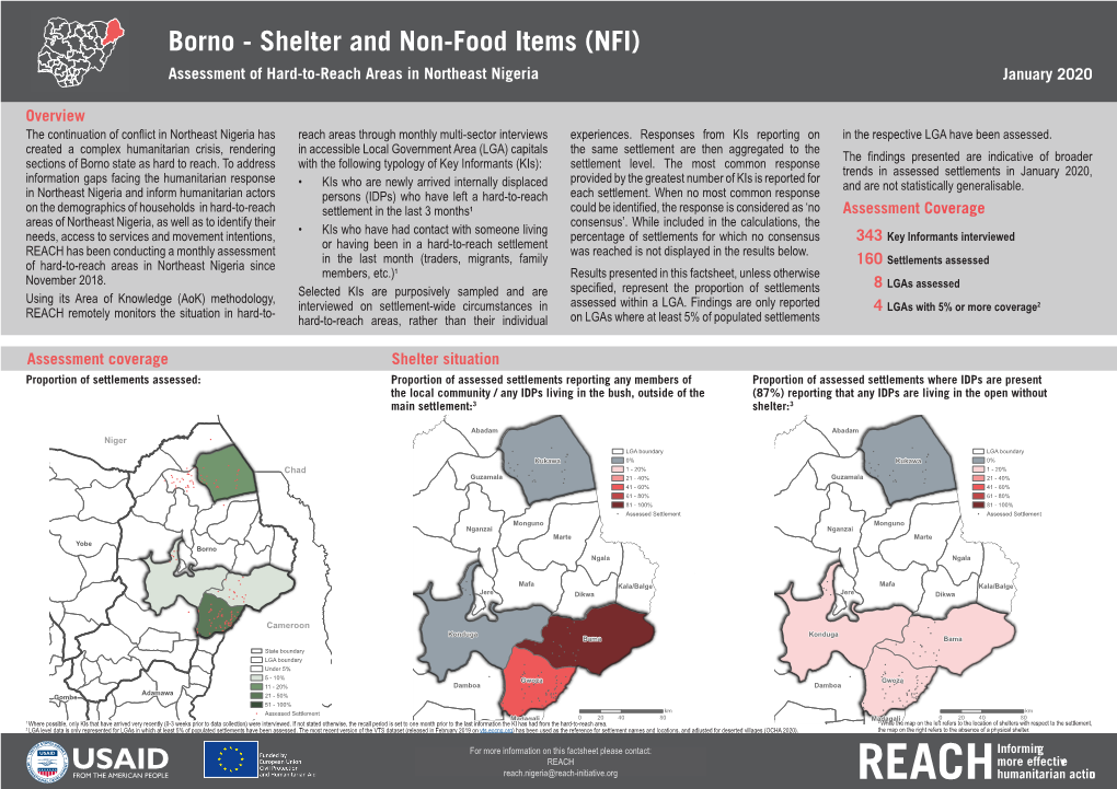 Borno - Shelter and Non-Food Items (NFI) Assessment of Hard-To-Reach Areas in Northeast Nigeria January 2020
