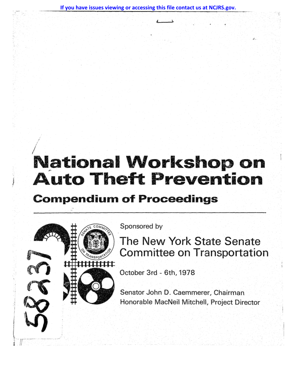 1 Auto Theft Prevention Cornpendiuln of Proceedings