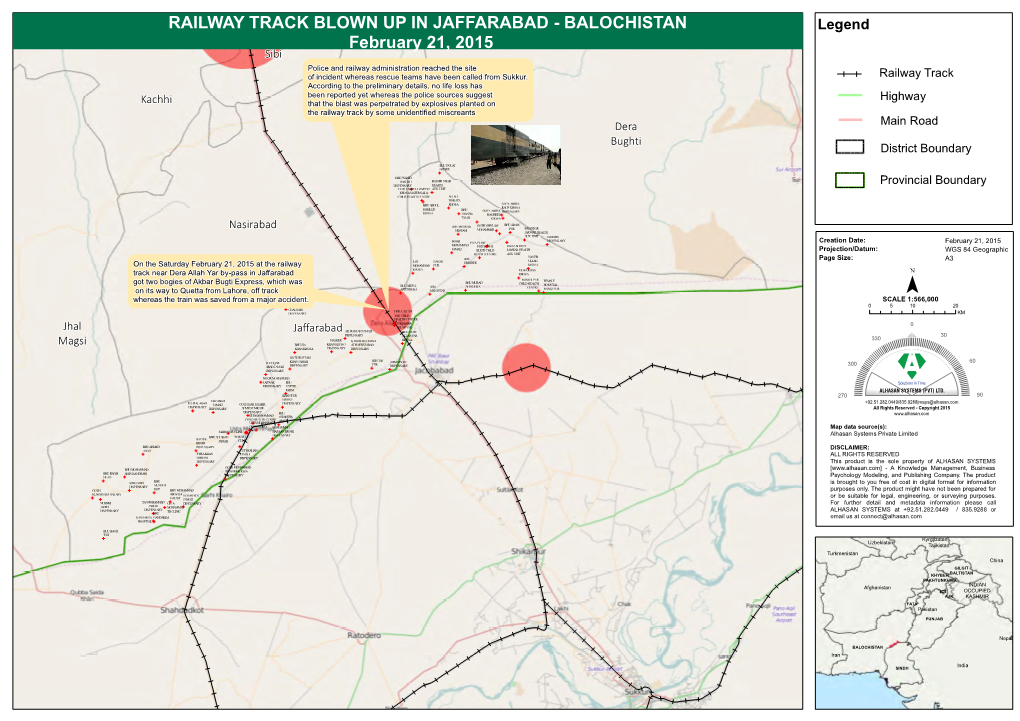 Railway Track Blown up in Jaffarabad