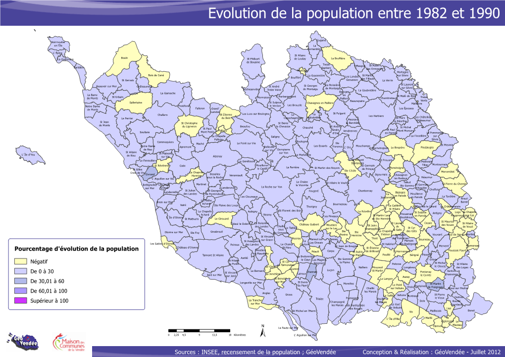 Evolution De La Population Entre 1982 Et 1990