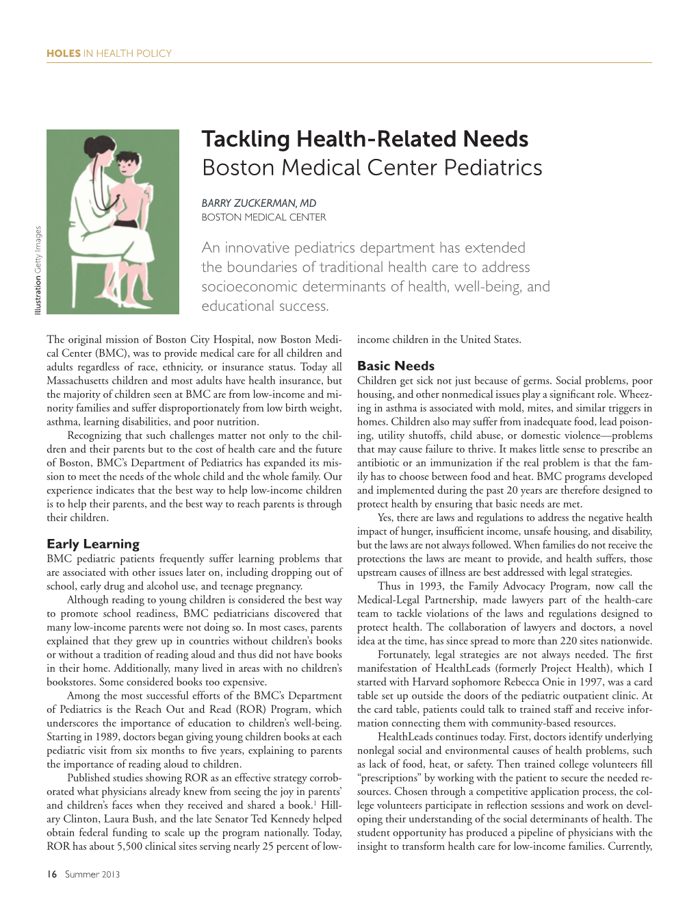 Tackling Health-Related Needs Boston Medical Center Pediatrics