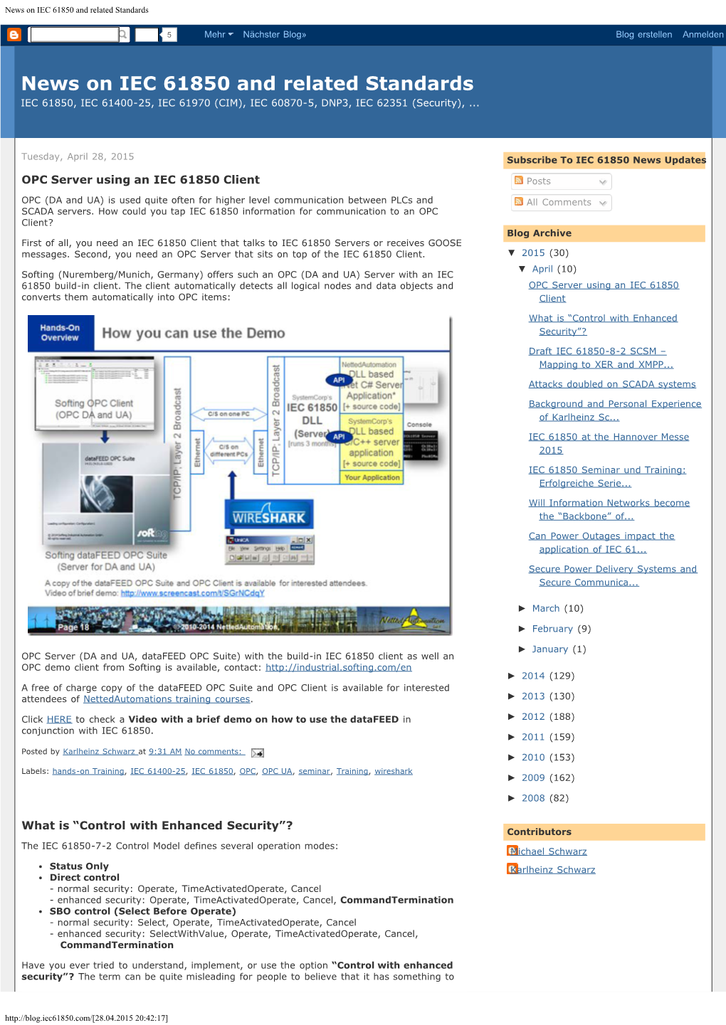 News on IEC 61850 and Related Standards
