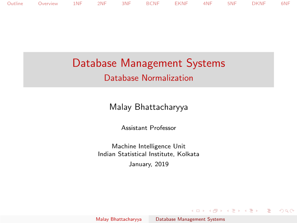 Database Normalization